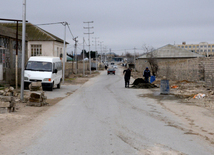 Baku's Nardaran township being landscaped. Azerbaijan, 25 Jan. 2016